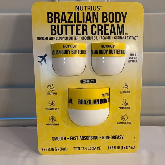 Nutrius Brazilian Body Butter Cream - Yellow and White - Picture 11 of 11